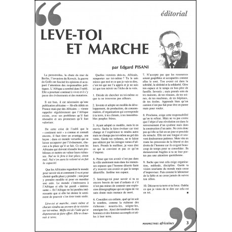 PERSPECTIVES AFRICAINES |Premier Numéro