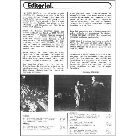 DANSE SPORTIVE MAGAZINE |Premier Numéro