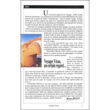 VOYAGES VÉCUS |Premier Numéro
