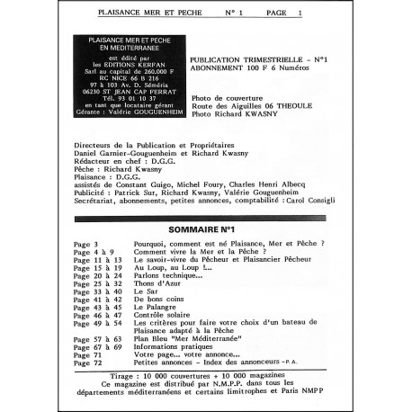 PLAISANCE MER & PECHE |Premier Numéro
