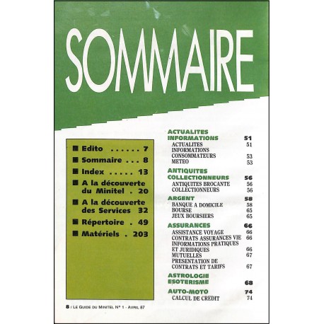 LE GUIDE DU MINITEL |Premier Numéro