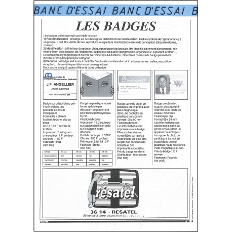 BADGE |Premier Numéro