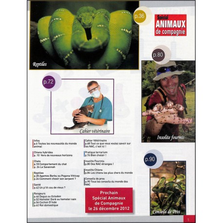 ANIMAUX de compagnie |Premier Numéro