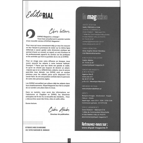 EHPAD MAGAZINE |Premier Numéro