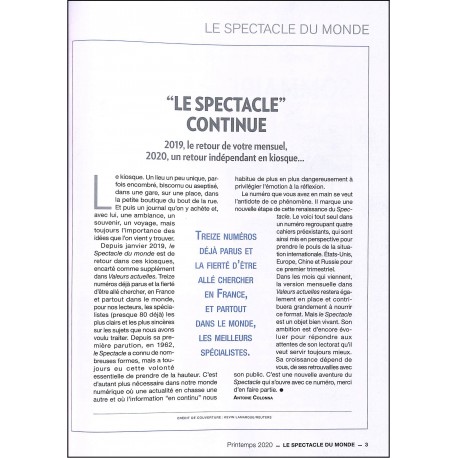 LE SPECTACLE DU MONDE |Premier Numéro