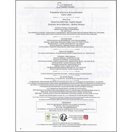 S LE MAGAZINE DE SOPHIE DAVANT |Premier Numéro