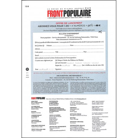 FRONT POPULAIRE |Premier Numéro