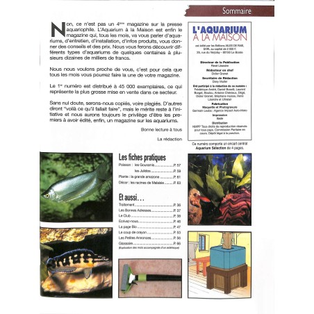 L'aquarium a la maison |Premier Numéro