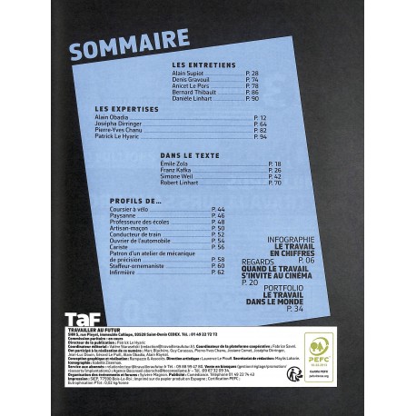 TRAVAILLER AU FUTUR |Premier Numéro