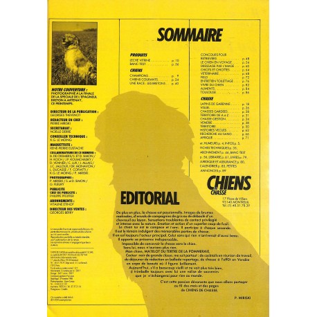 CHIENS DE CHASSE |Premier Numéro