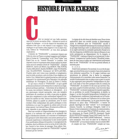 PASSAGES |Premier Numéro