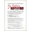 LES CAHIERS D'ESPACES |Premier Numéro