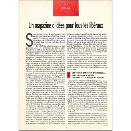 LE LIBÉRALE EUROPÉEN |Premier Numéro