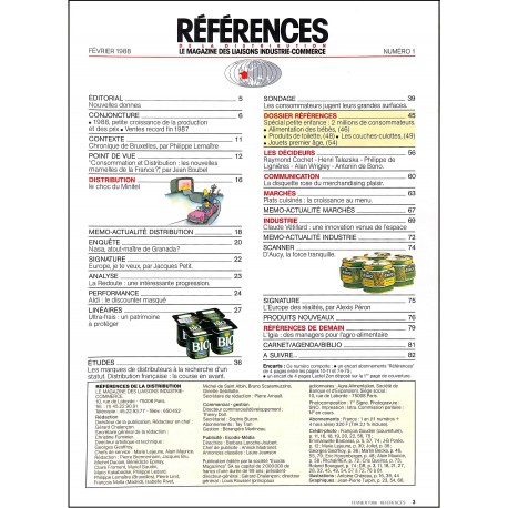 RÉFÉRENCES DE LA DISTRIBUTION |Premier Numéro
