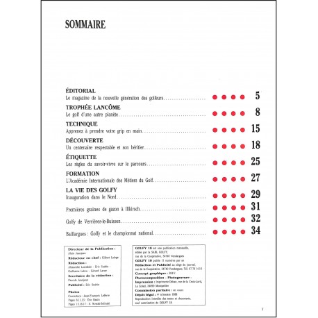 GOLFY 18 |Premier Numéro