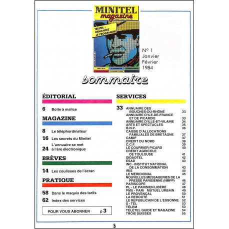 MINITEL MAGAZINE |Premier Numéro
