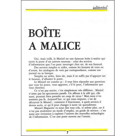 MINITEL MAGAZINE |Premier Numéro