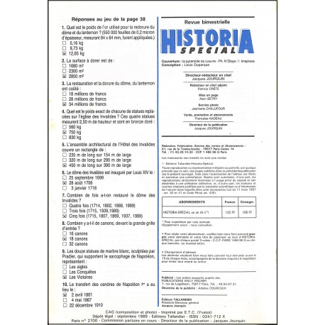 HISTORIA SPECIAL |Premier Numéro