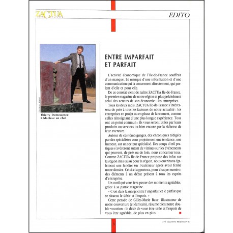 ZACTUA ILE DE FRANCE |Premier Numéro