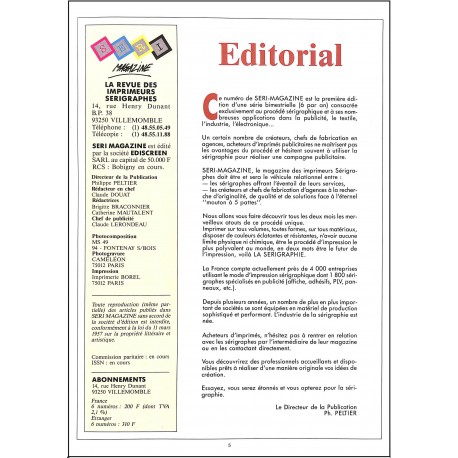 SERI MAGAZINE |Premier Numéro