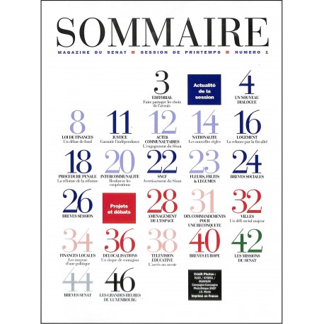 SENAT |Premier Numéro