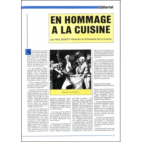 TOQUES BLANCHES LYONNAISES ET SOMMELIERS RHÔNE-ALPES |Premier Numéro