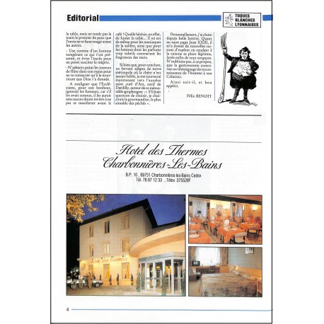 TOQUES BLANCHES LYONNAISES ET SOMMELIERS RHÔNE-ALPES |Premier Numéro