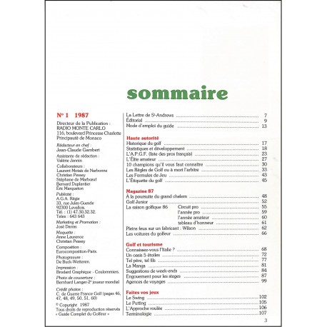 GOLF |Premier Numéro