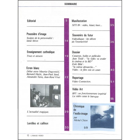 L'IMAGE VIDÉO |Premier Numéro