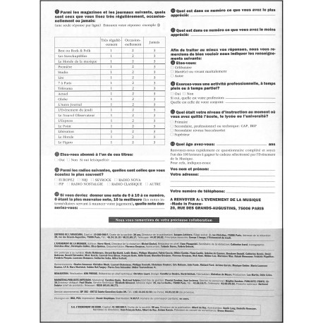 L'ÉVÉNEMENT DE LA MUSIQUE |Premier Numéro