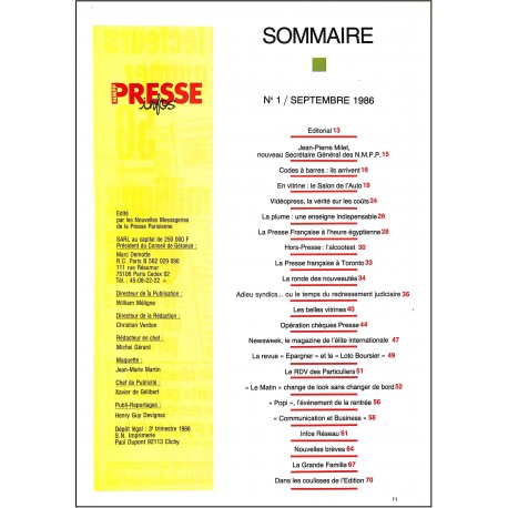 NMPP PRESSE INFOS |Premier Numéro