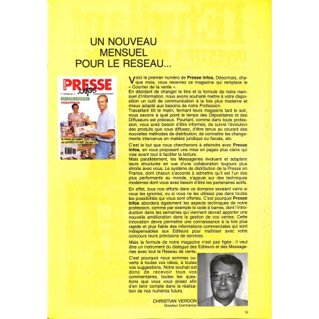 NMPP PRESSE INFOS |Premier Numéro