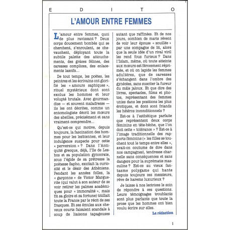 FEMMES ENTRE ELLES |Premier Numéro