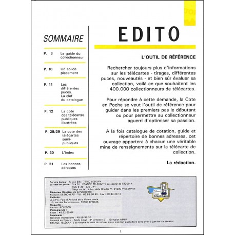 LA COTE EN POCHE |Premier Numéro