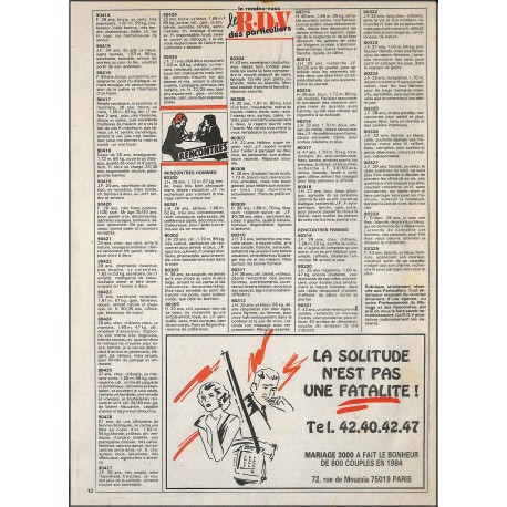 LE R.D.V. DES PARTICULIERS |Premier Numéro