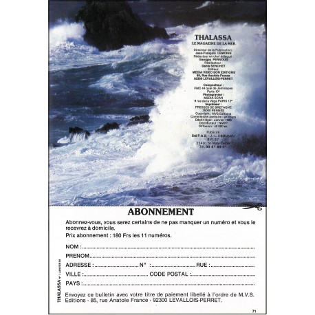 THALASSA |Premier Numéro