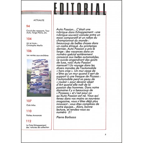 AUTO PASSION |Premier Numéro