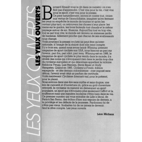 CYCLISME INTERNATIONAL |Premier Numéro