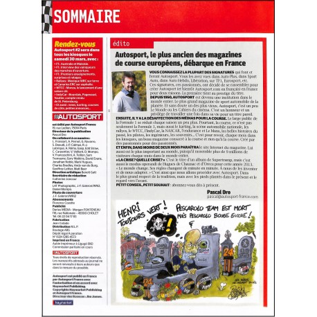 AUTOSPORT |Premier Numéro