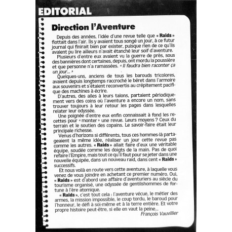 RAIDS |Premier Numéro