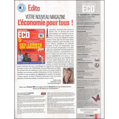 QUESTION ECO |Premier Numéro
