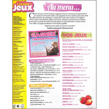 CUISINE & JEUX |Premier Numéro