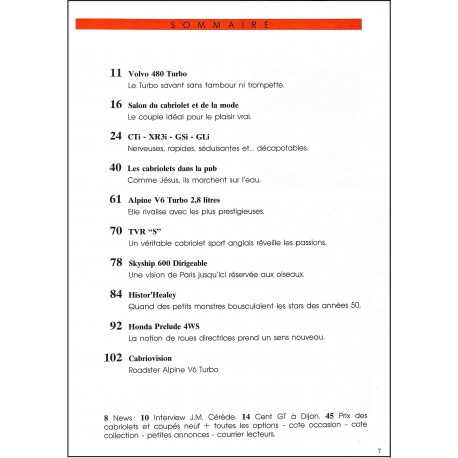 CABRIOLET ET COUPÉ MAGAZINE |Premier Numéro