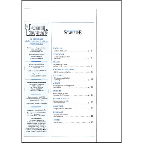 LE JOURNAL DU TÉLÉPHONE |Premier Numéro