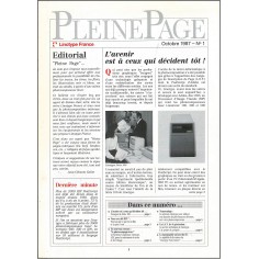 PLEINE PAGE |Premier Numéro