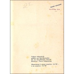 CAHIERS TRIMESTRIELS |Premier Numéro 2