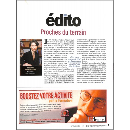 CHEF D'ENTREPRISE |Premier Numéro