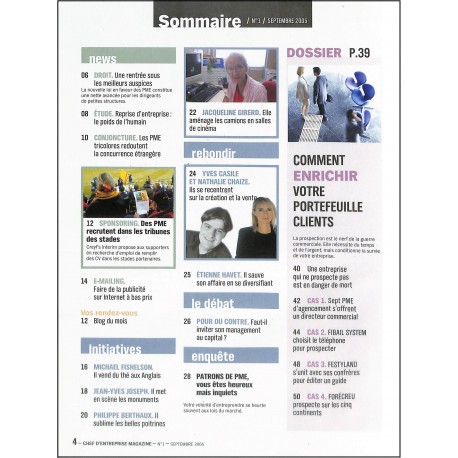 CHEF D'ENTREPRISE |Premier Numéro