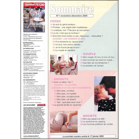 QUESTION PSYCHO |Premier Numéro