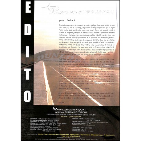 RACING AUTO JAPAN MAGAZINE |Premier Numéro